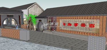 仿古建筑中国孝善文化公园广场画廊景观设计
