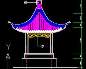 仿古四角方亭古建筑施工图纸免费下载 园林古建